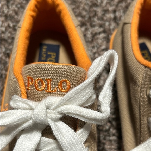 Polo by Ralph Lauren Kids Tan and Orange Sneakers (NWOT) - Picture 2 of 10